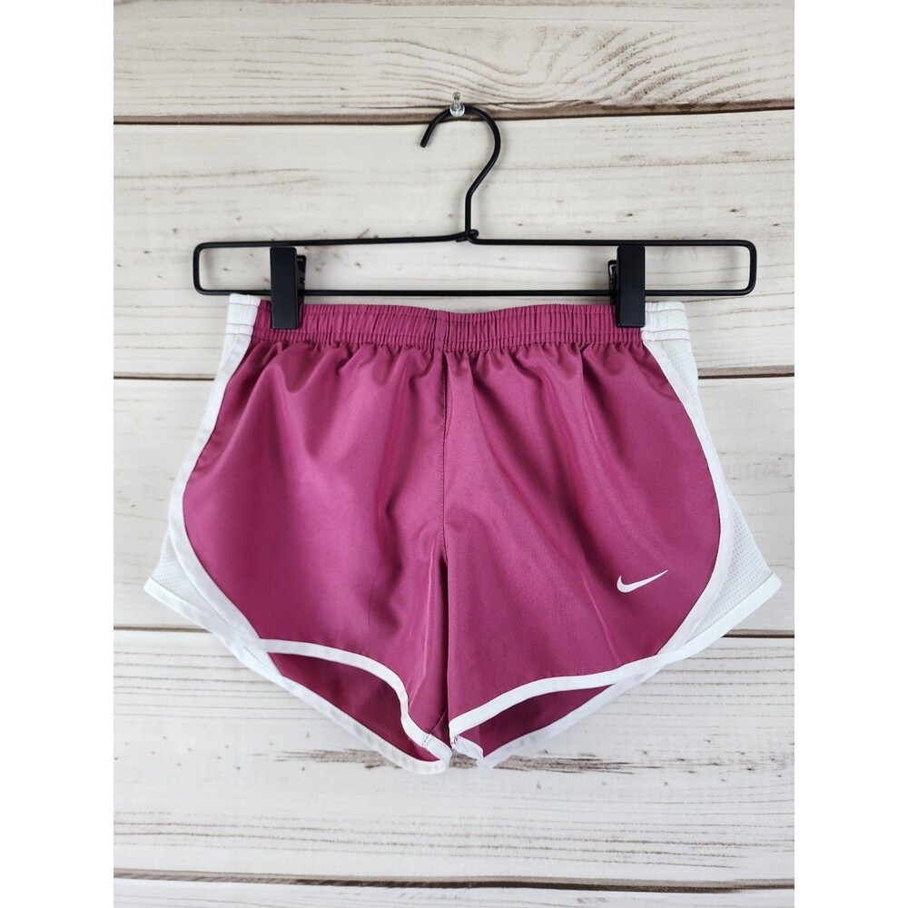 NIKE Girls DRI-FIT Tempo Lined Running Shorts Size Youth Girls Small Pink